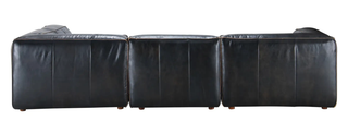 Luxe Artisanal Black Leather Sectional