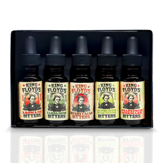 KING FLOYD'S Craft Sampler Gift Set - Holt x Palm -  KING FLOYD'S® Craft Sampler Gift Set let€™s you, includes 2 of our award winning bitters, Grapefruit Rosemary and Cherry Cacao as well some classic favorites. Broaden your cocktail palette with this unique sampling of our premium hand crafted bitters. King Floyd's Aromatic, Cardamom, Scorched Pear & Ginger, Cherry Cacao, Grapefruit & Rosemary.