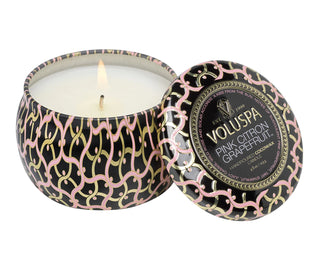 Pink Citron Grapefruit Glass Jar Candle by Voluspa